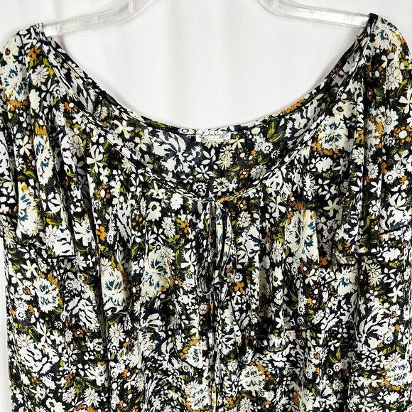 Intimately Free People Say It To Me Floral Ruffled Lace Bottom Bodysuit Large - Picture 4 of 11